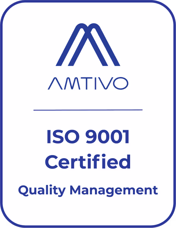 ISO 9001 certification badge